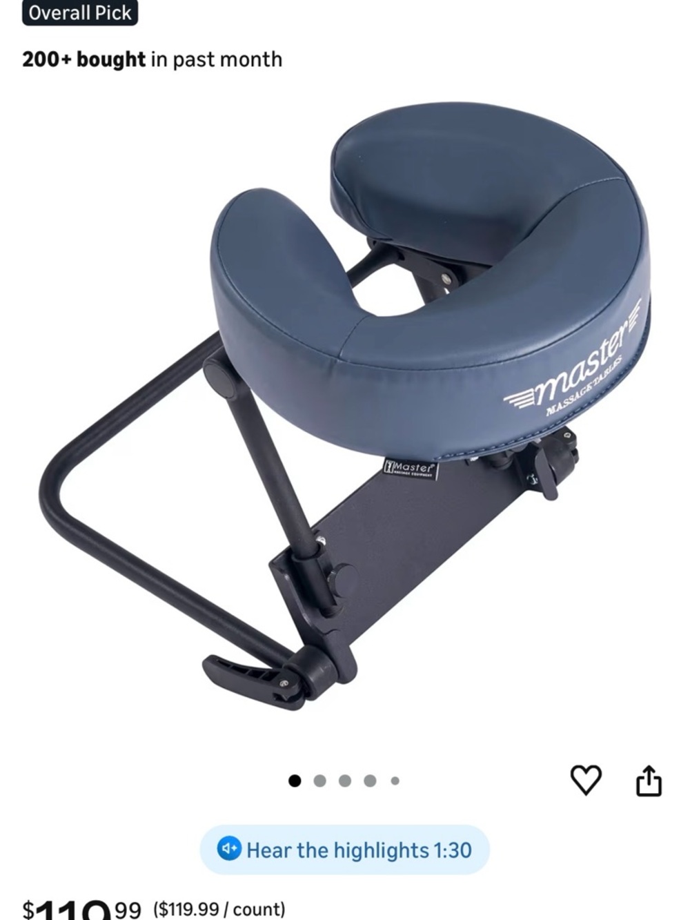 Portable Face Cradle Stool - Navy